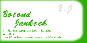 botond jankech business card